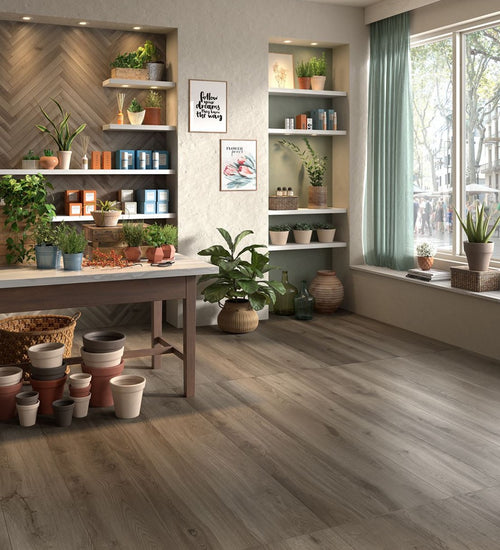 Vloertegel Panaria Borealis Bruin mat 30x180 cm