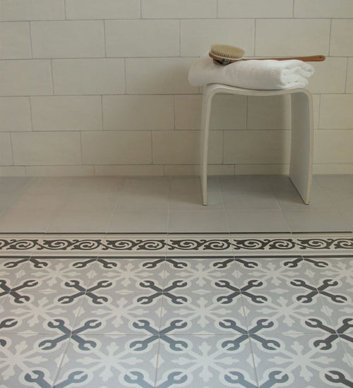 Vloertegel Vives 1900 20x20 cm Gibert - 3 Gris (Binnenhoek)