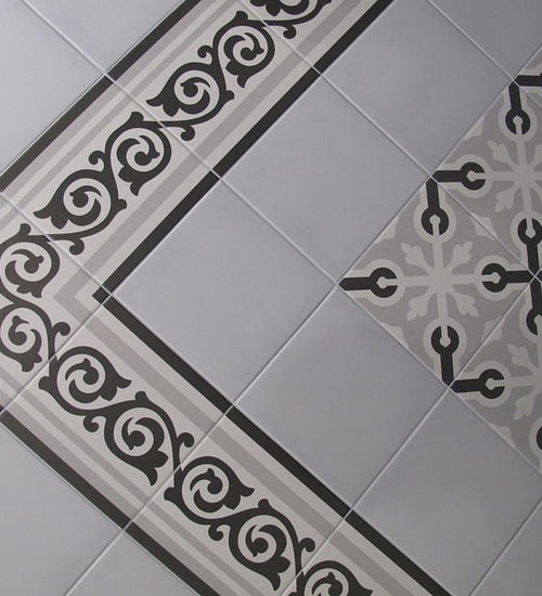 Vloertegel Vives 1900 20x20 cm Gibert - 3 Gris (Binnenhoek)