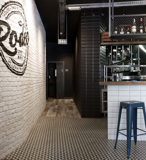 Vloertegel Vives 1900 20x20 cm Terrades Grafito