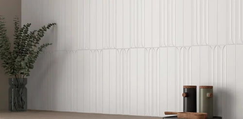 Wandtegel Equipe Hopp Wit mat 5x40 cm