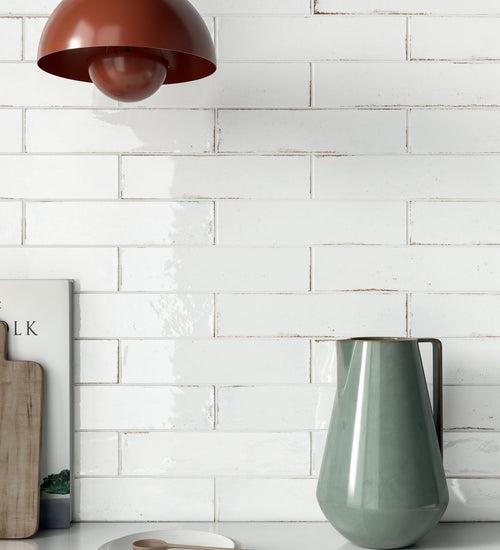 Wandtegel Novabell Fusion Wit glans 6x25 cm