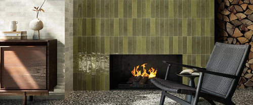 Wandtegel Villeroy & boch Urban art Groen glans 6x25 cm