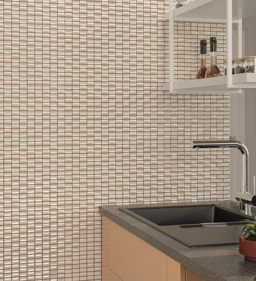 Wandtegel Wow  3D Bars Diamond Quartz Gloss 12,5x25 cm