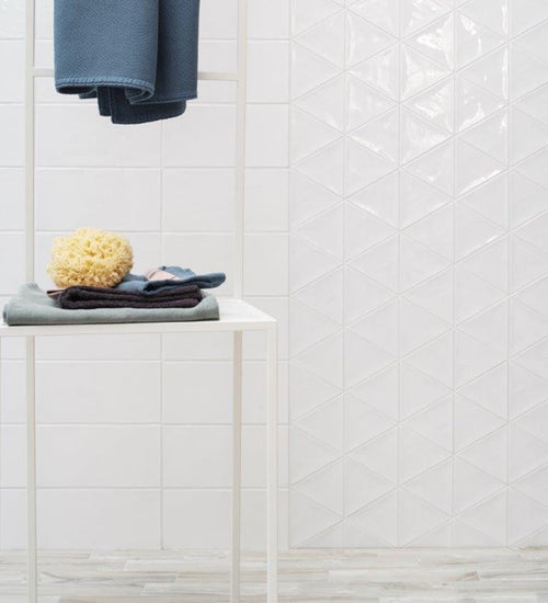 Wandtegel Quintessenza 3Lati Bianco Lucido 13,2x11,4 cm