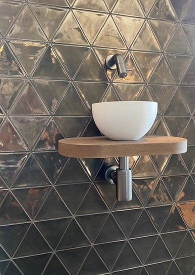 Wandtegel Quintessenza 3Lati Bronzo 13,2x11,4 cm