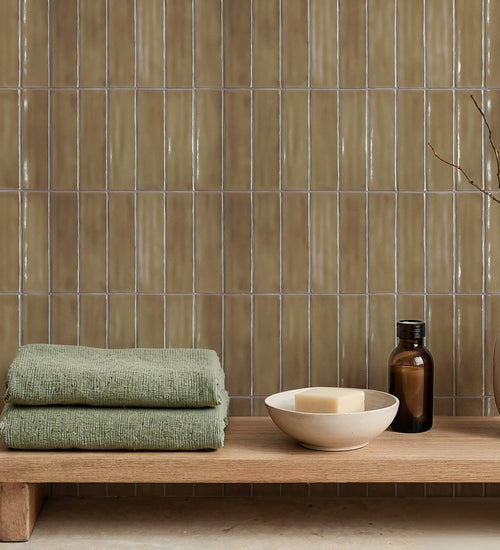 Wandtegel Grandeur Gerona Bruin mat 7x30 cm