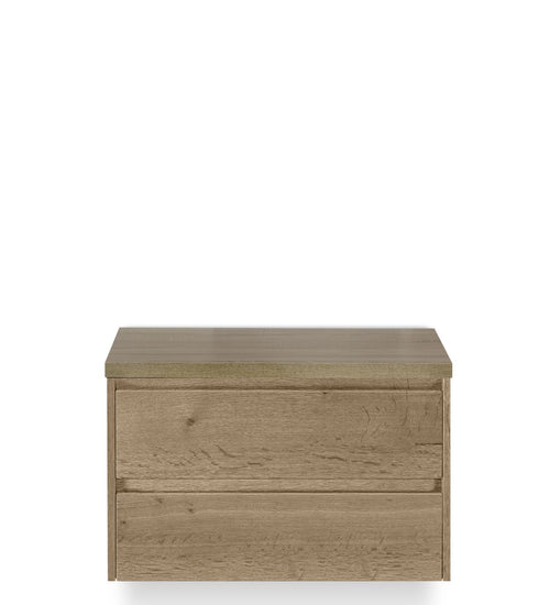 Badmeubelset 80 cm breed - bestaande uit: wastafelkast 2 laden én bovenblad