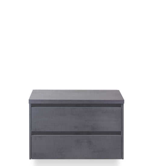 Badmeubelset 80 cm breed - bestaande uit: wastafelkast 2 laden én bovenblad