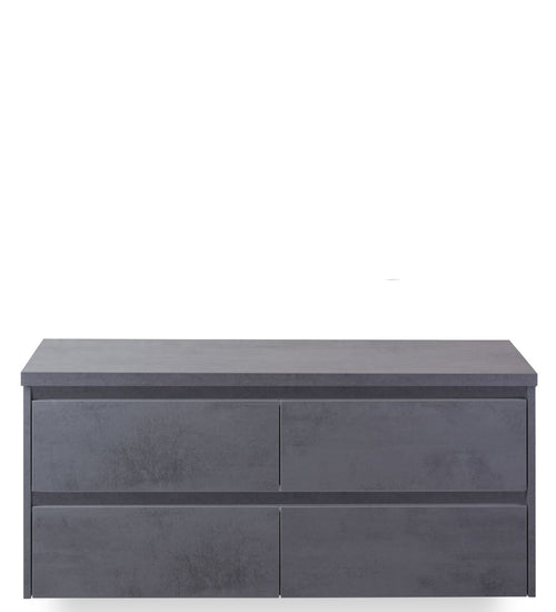 Badmeubelset 120 cm breed - bestaande uit: wastafelkast 4 laden én bovenblad