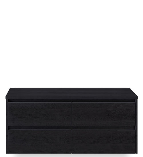 Badmeubelset 120 cm breed - bestaande uit: wastafelkast 4 laden én bovenblad