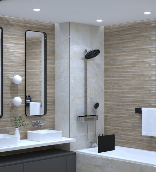 Decoratietegel Sichenia Silvis Beige mat 20x120 cm