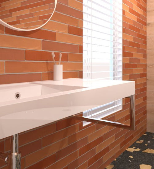 Wandtegel Sottocer Sense Rood mat