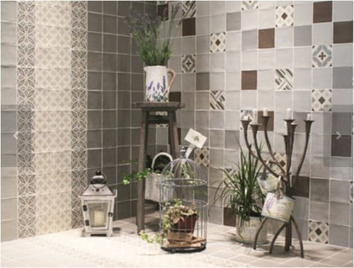 Wandtegel Grandeur Madelaine Bruin mat 13x13 cm