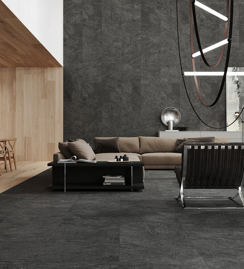 Vloertegel Rako Core Zwart mat 60x120 cm