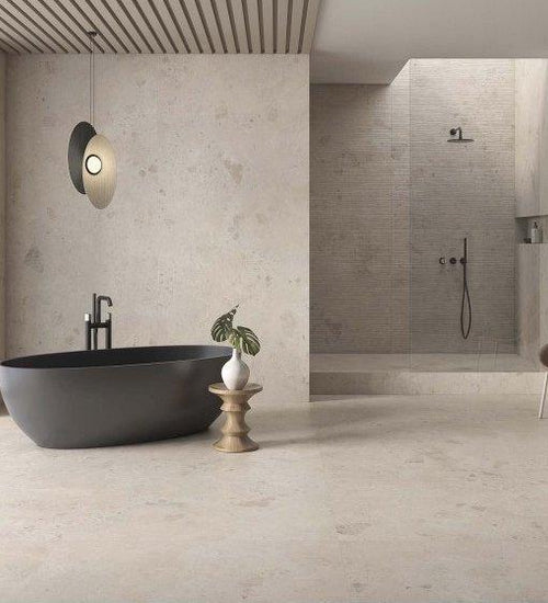 Vloertegel Geo tiles Stratos breccia Grijs mat