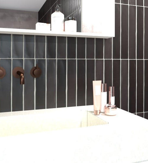 Wandtegel Sottocer Sense Zwart mat