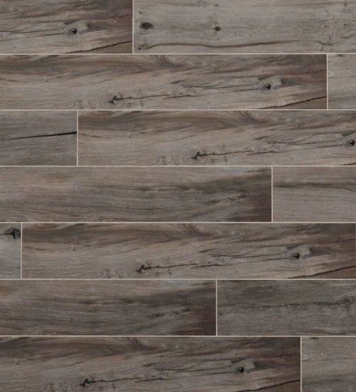 Vloertegel Flaviker Nordik wood Grijs mat 20x120 cm