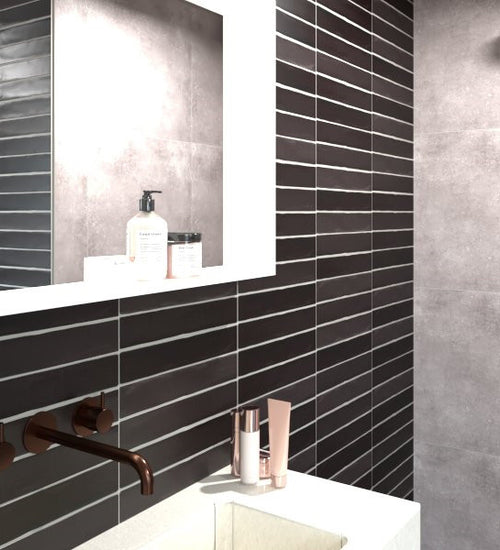 Wandtegel Sottocer Sense Zwart mat