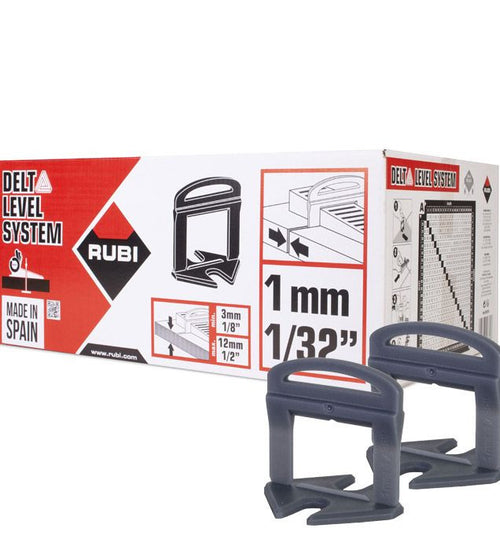 Rubi Deltalevel X 400st clip 1.0mm 3-12mm  rub 1e