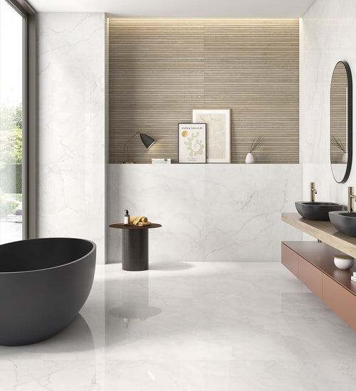 Wandtegel Geo tiles Borneo Beige mat 40x120 cm