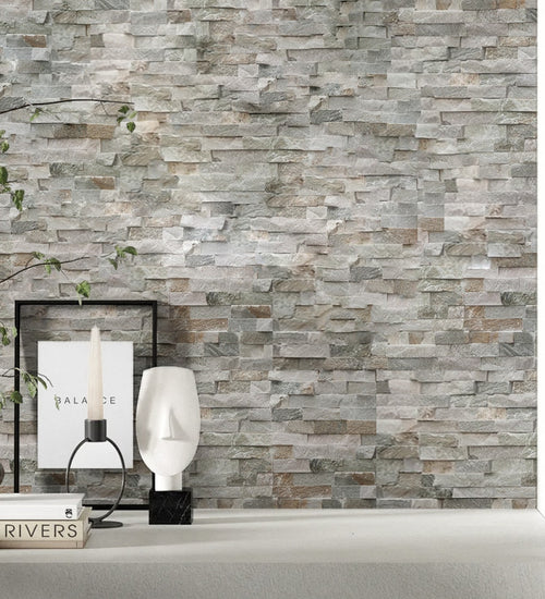 Mozaiektegel Stabigo Stone panel Grijs 15x55 cm