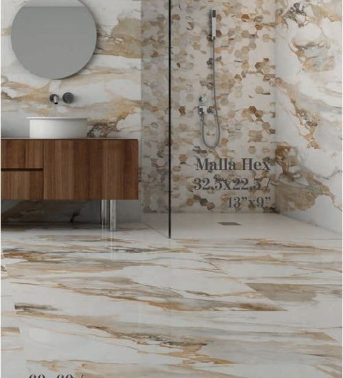 Sampletegel Geo tiles Crash Beige mat