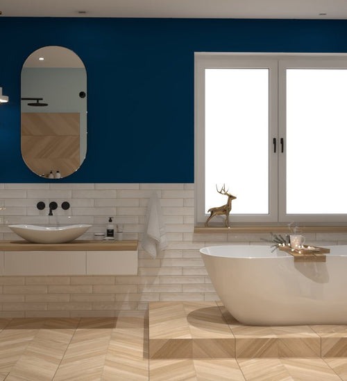 Wandtegel Del conca Frammenti Wit glans 7x40 cm