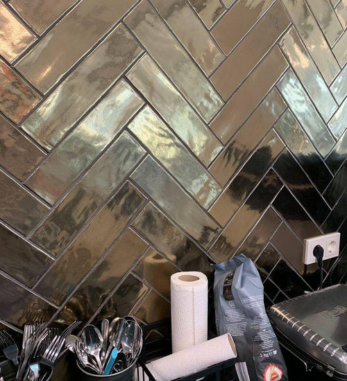 Wandtegel Grandeur Hexagonale Goud mat
