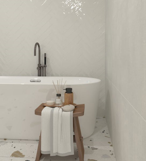 Wandtegel Sottocer Harmony Wit glans 7x30 cm