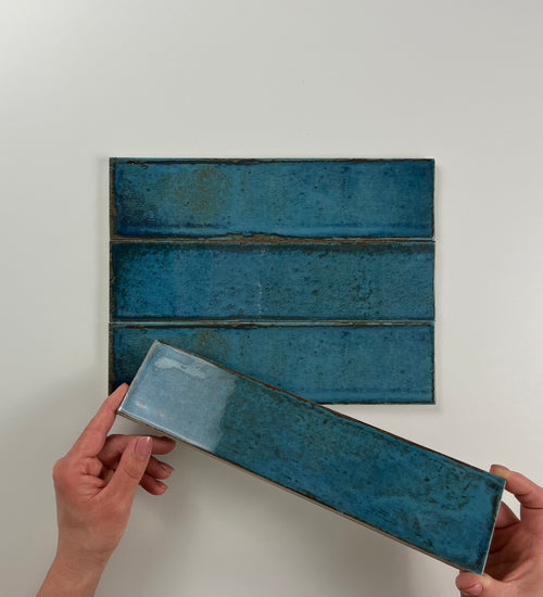 Sampletegel Cifre cerámica Blauw