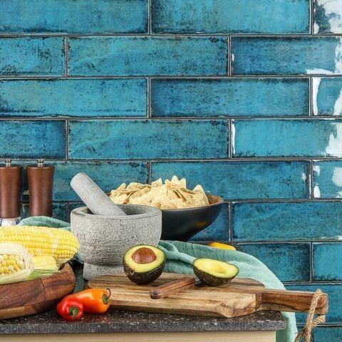 Sampletegel Cifre cerámica Blauw