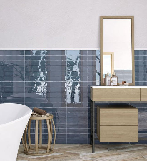 Sampletegel Cifre cerámica Blauw