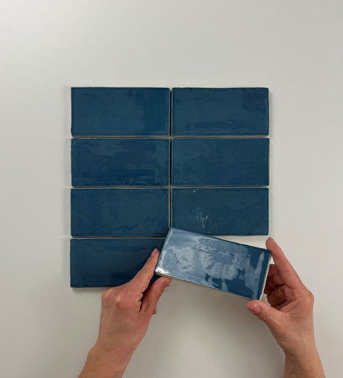 Sampletegel Cifre cerámica Blauw