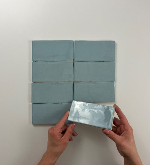 Sampletegel Cifre cerámica Blauw
