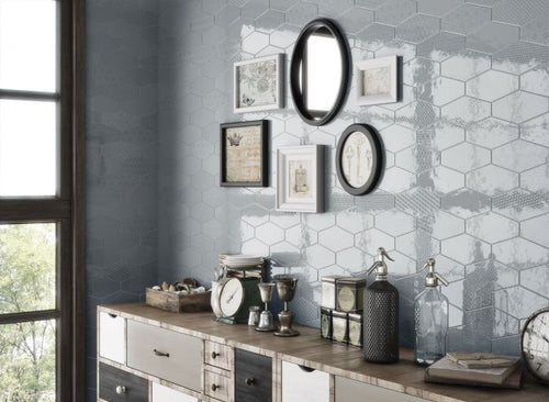 Sampletegel Cifre cerámica Blauw