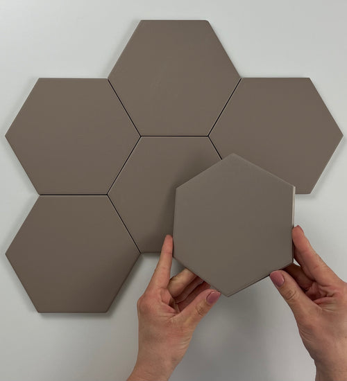 Sampletegel Cifre cerámica Taupe