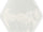 Hexagon Moon White glans 16x18