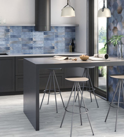 Sampletegel Cifre cerámica Blauw