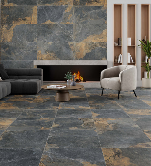 Vloertegel Stn ceramica Zwart - 60x60cm