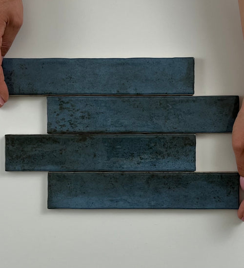 Sampletegel Cifre cerámica Blauw