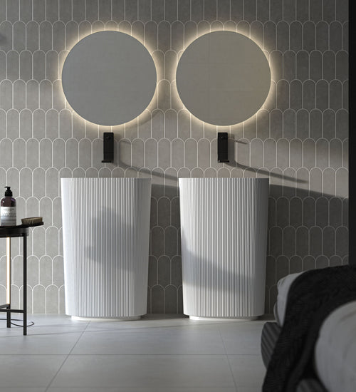 Sampletegel Cifre cerámica Grijs