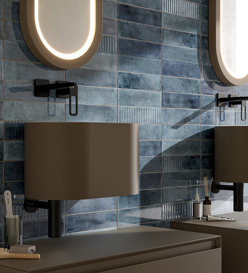 Sampletegel Cifre cerámica Blauw