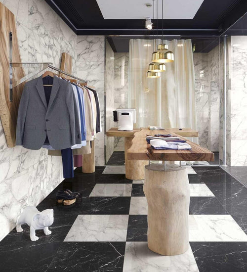 Vloertegel Marazzi italie Grandemarble Zwart mat
