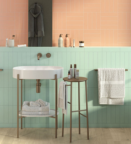 Wandtegel Baerwolf California Rood mat 6x25 cm