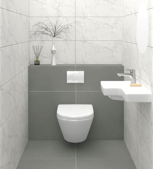 Wandtegel Marazzi italie Marbleplay Wit glans 30x90 cm