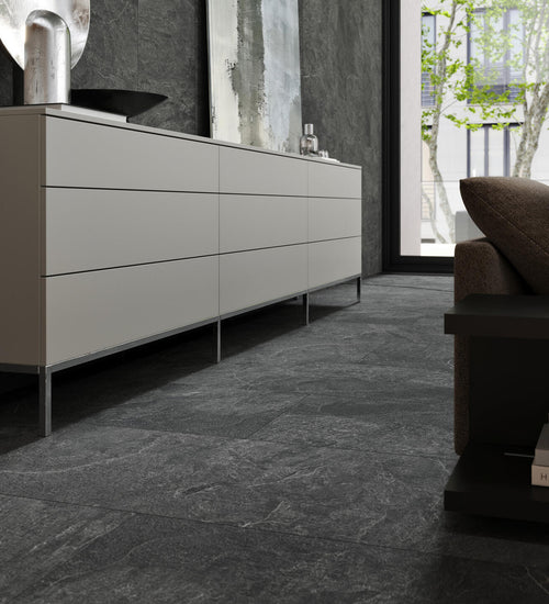 Vloertegel Rako Core Zwart mat 60x120 cm