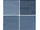 Blauw mat 13x13 cm