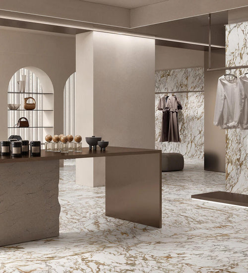 Vloertegel Villeroy & boch Marble selection Wit glans 60x120 cm