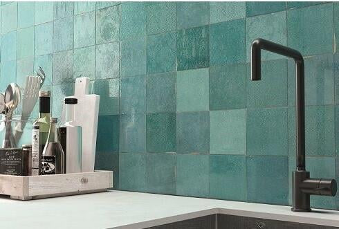 Wandtegel Grandeur Maroc Groen glans 11x11 cm